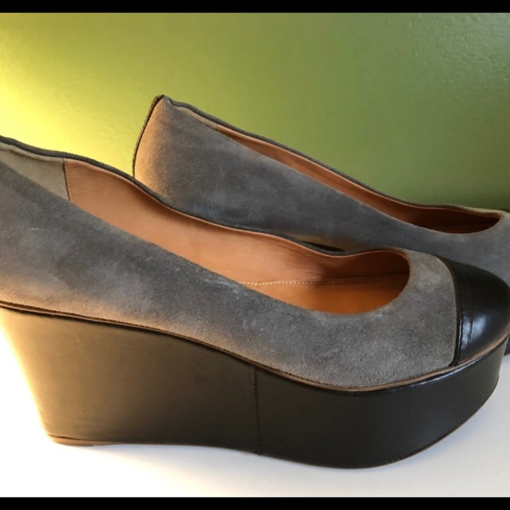 Leifsdottir Anthropologie Suede Leather Platforms